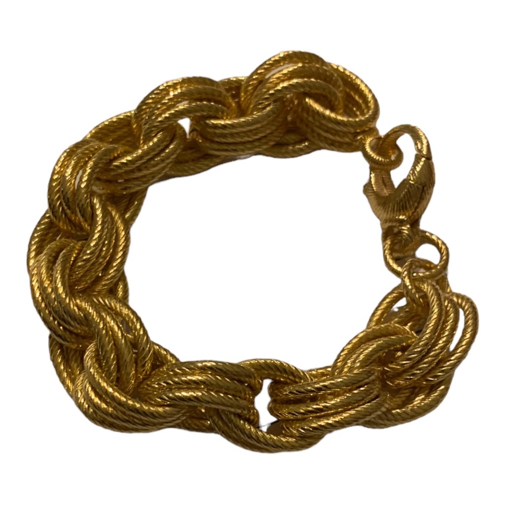 Bronze Milor Italy Triple Link Chain Link Bracelet 8”